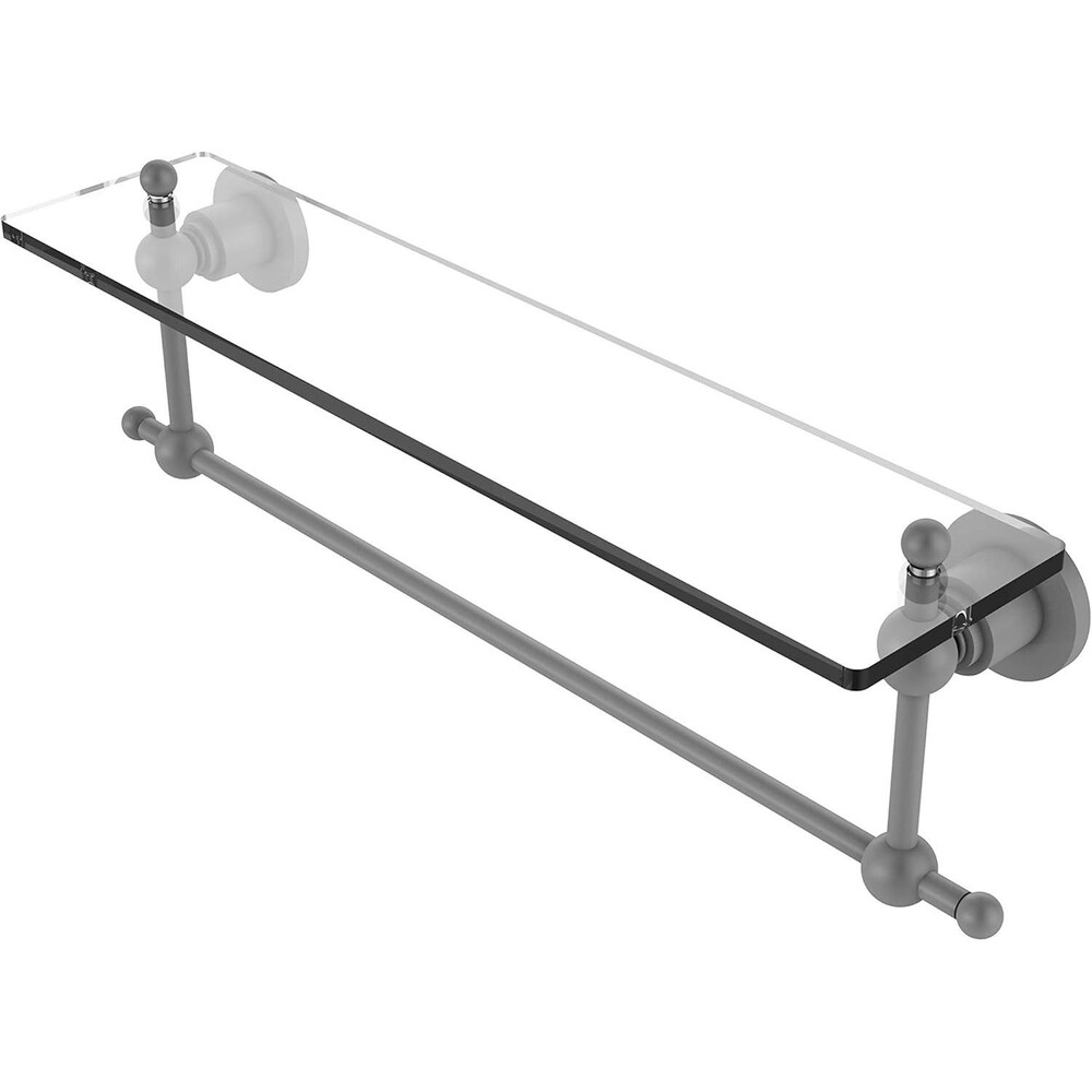 Allied Brass Astor Place 22 Inch Vanity Integrated Towel Bar Glass Shelf NEW